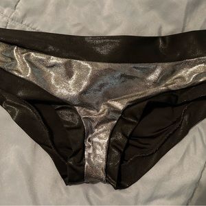 Cleo the Hurricane pole shorts, pole dancing bottoms, sparkly silver, small
